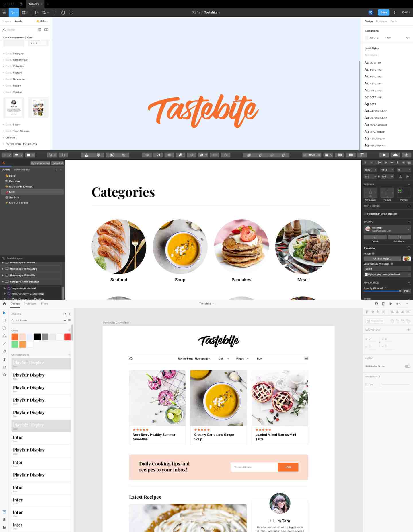 Tastebite – Food Recipes Website Template